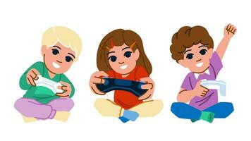 play game console kid vector