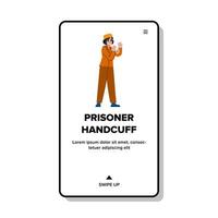 punishment prisoner handcuff vector