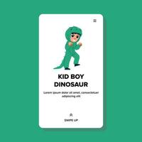 animal kid boy dinosaur vector