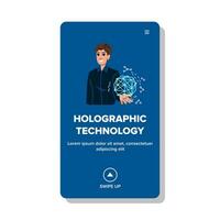 abstract holographic technology vector