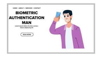 identification biometric authentication man vector