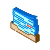 document stack list isometric icon vector illustration