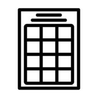 calendar grid list line icon vector illustration