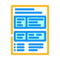 form list color icon vector illustration