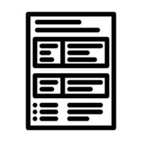 form list line icon vector illustration