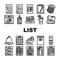 list checklist document check icons set vector