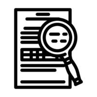 document searchmagnifying glass line icon vector illustration