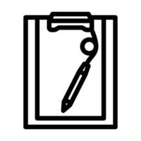 clipboard pen list line icon vector illustration