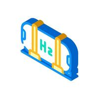 hydrogen tanks energy isometric icon vector illustration