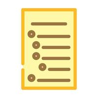 bullet points list color icon vector illustration