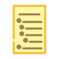 bullet points list color icon vector illustration