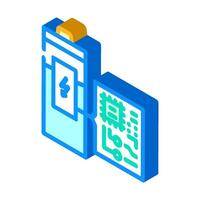 battery management energy isometric icon vector illustration