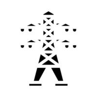 power lines electric glyph icon vector illustration