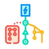 grid connectivity electric color icon vector illustration