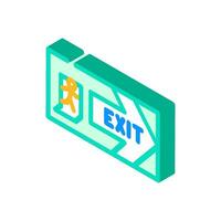 exit close isometric icon vector illustration