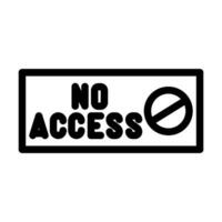 No acceso línea icono vector ilustración