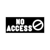 No acceso glifo icono vector ilustración