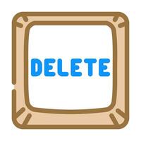 delete close color icon vector illustration