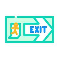 exit close color icon vector illustration