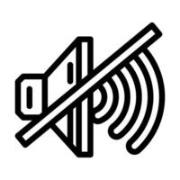 mute sound line icon vector illustration