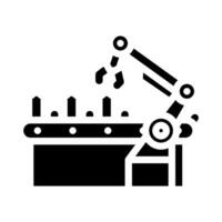 battery manufacturing glyph icon vector illustration