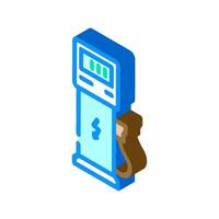 battery charging station isometric icon vector illustration