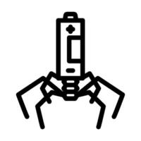 nano battery line icon vector illustration