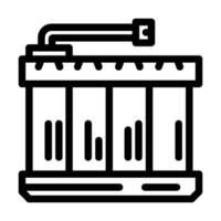 pack battery line icon vector illustration