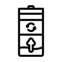 rechargeable battery line icon vector illustration