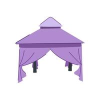 pop tent garden cartoon vector illustration