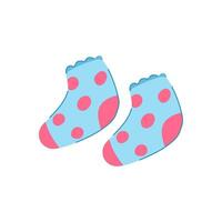 different toddler socks cartoon vector illustration