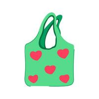 textile reusable bag cartoon vector illustration