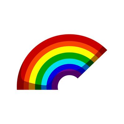 rain rainbow cartoon vector illustration