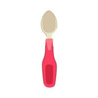 baby toddler spoon cartoon vector illustration