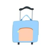 book kid luggage cartoon vector illustration