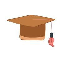 academy graduation hat cartoon vector illustration