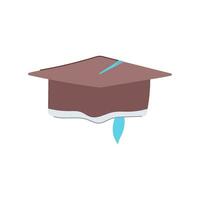 black graduation hat cartoon vector illustration