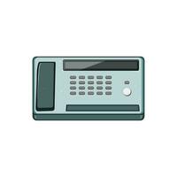 telephone fax machine cartoon vector illustration