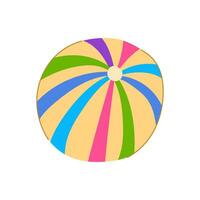 yellow beach ball cartoon vector illustration