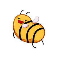 bumble bee character cartoon vector illustration