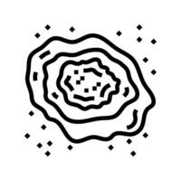 nebula space exploration line icon vector illustration