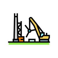 turbine construction wind color icon vector illustration