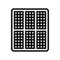 array solar panel line icon vector illustration