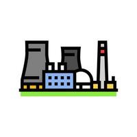 infrastructure nuclear energy color icon vector illustration