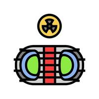 fusion experiment nuclear energy color icon vector illustration