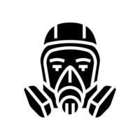 pesticides mask face glyph icon vector illustration