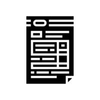 questionnaire list glyph icon vector illustration