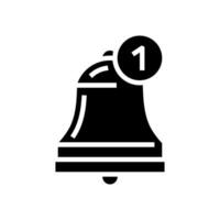 reminder bell list glyph icon vector illustration