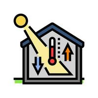 thermal mass energy color icon vector illustration