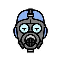 gas mask face color icon vector illustration